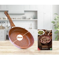 Livington Copper & Stone Pan - Bratpfanne - Pfanne 24cm - Anthihaft - für alle Herdarten - kratzfest - Induktion - gleichmäßige Hitzeverteilung - Livington Copper & Stone Pan - Bratpfanne - Pfanne 24cm - Anthihaft - für alle Herdarten - kratzfest - Induktion - gleichmäßige Hitzeverteilung -
