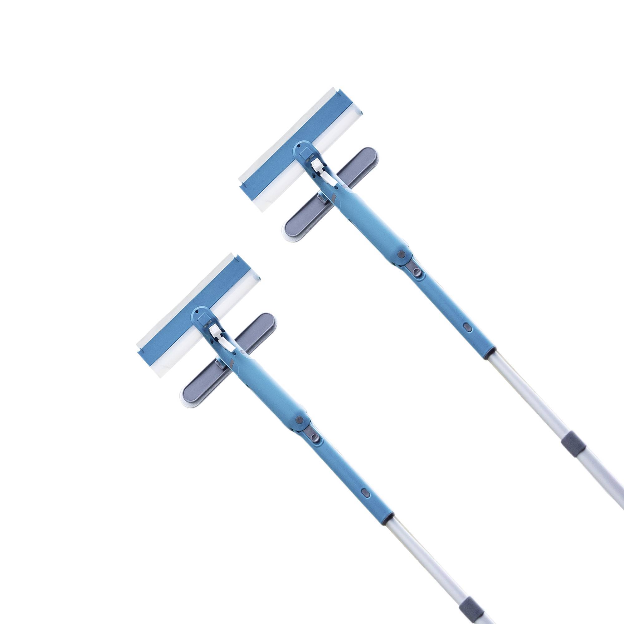 Livington Window Buddy - Doppelpack - Fensterreinigungsgerät - Fensterreiniger mit Teleskopstange - Fensterabzieher - Fensterwischer - Duschabzieher