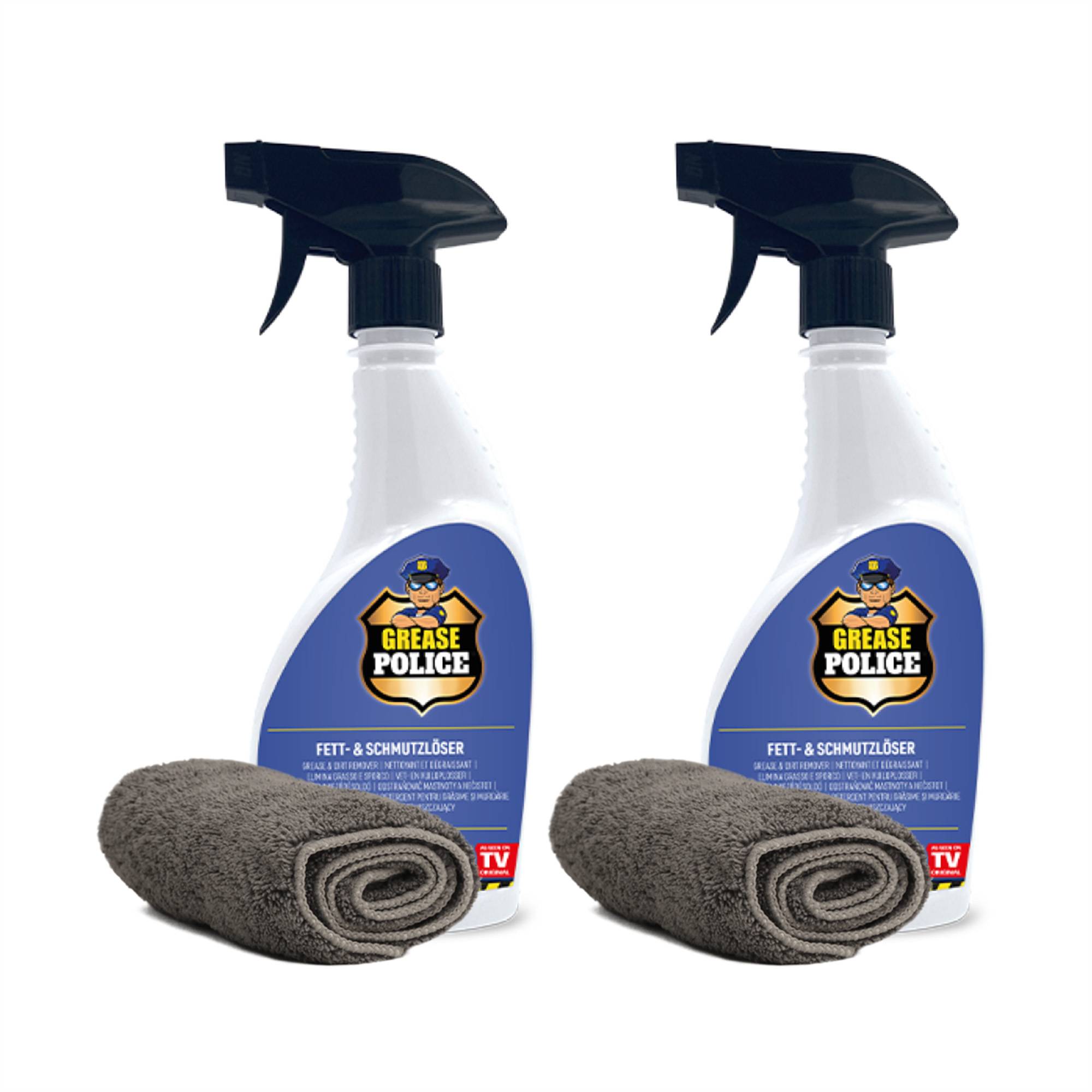 Grease Police - Doppelpack - kraftvoller Fettreiniger - Fettlöser für Küche, Herd, Backofen, Grill - Küchenreiniger - Intensivreiniger