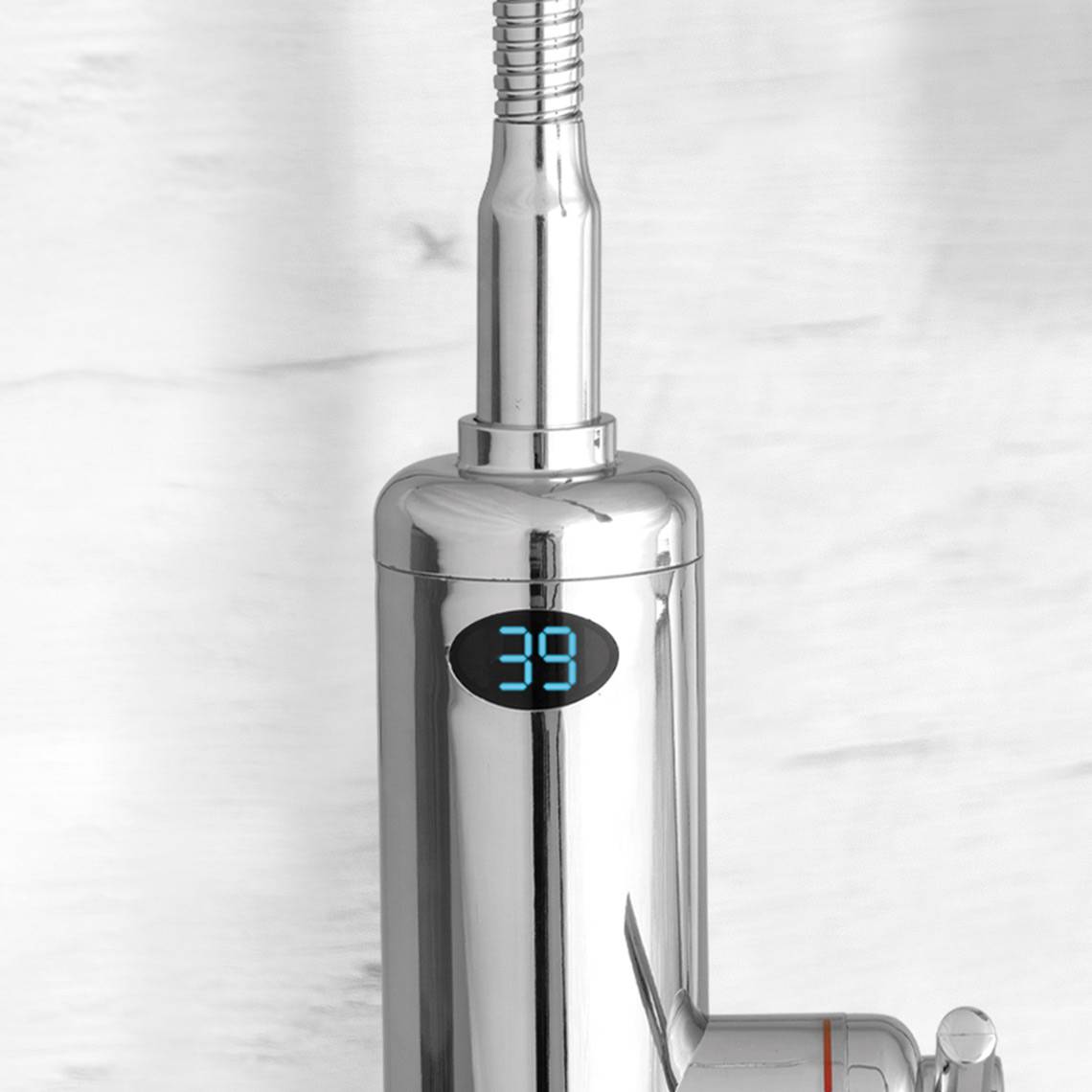 Aquadon Smart Heater Flex Head - Wasserhahn mit integriertem Durchlauferhitzer – beweglicher Aufsatz -Warmwasserhahn - Armatur - sofort Warmwasse