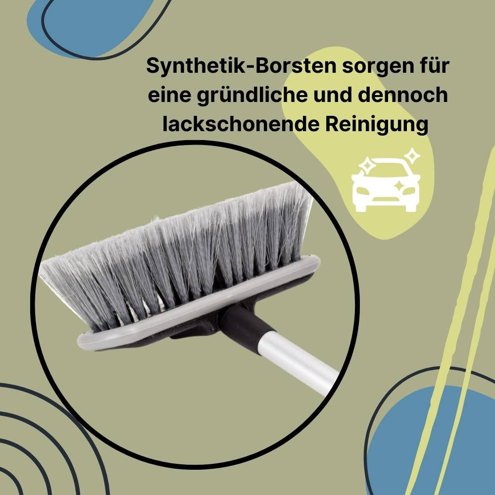 2x Autowaschbürste Teleskop Stiel Waschbürste Auto waschen PKW LKW Garten Boot Wohnmobil Alu Waschbürste mit Teleskopstiel 80 - 130 cm
