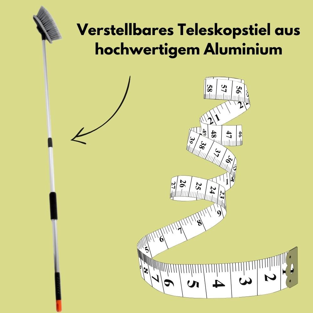 2x Autowaschbürste Teleskop Stiel Waschbürste Auto waschen PKW LKW Garten Boot Wohnmobil Alu Waschbürste mit Teleskopstiel 80 - 130 cm