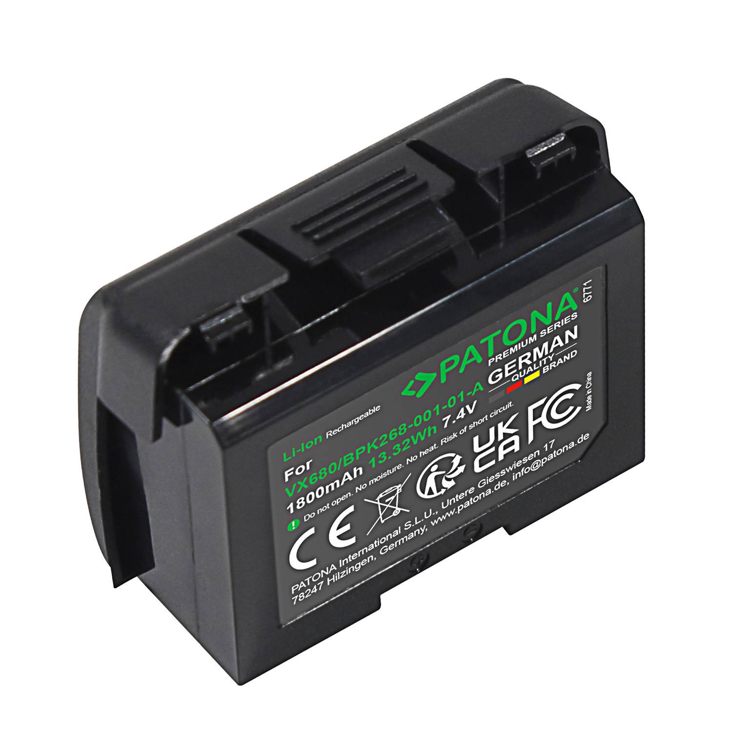 PATONA Premium Akku für Verifone VX680 BPK268-001-01-A – 7,4V 1800mAh