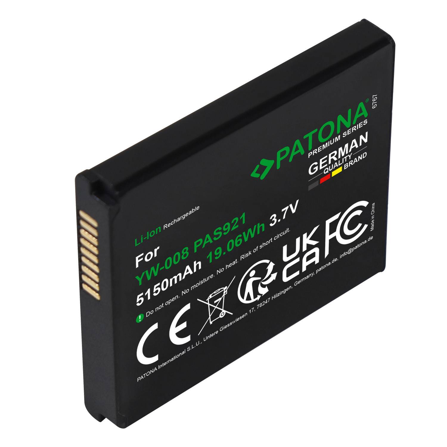 PATONA Premium Akku für PAX A920 Pro YW008 – 5150mAh