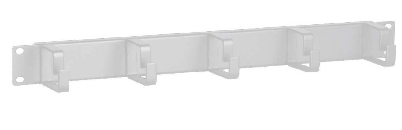 Danicom - 19 Zoll Kabelführungsleiste Metall – 1 HE weiss
