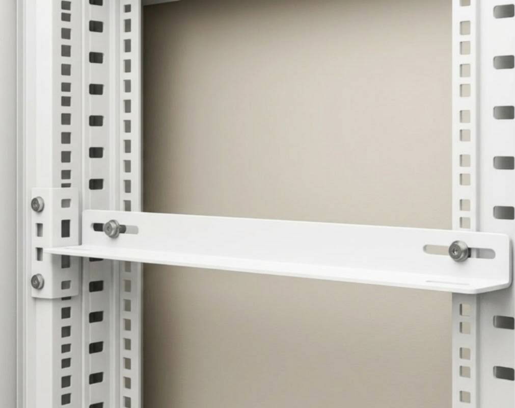 Danicom - 19” Rackschienen für 450mm tiefe Wandschränke - weiß