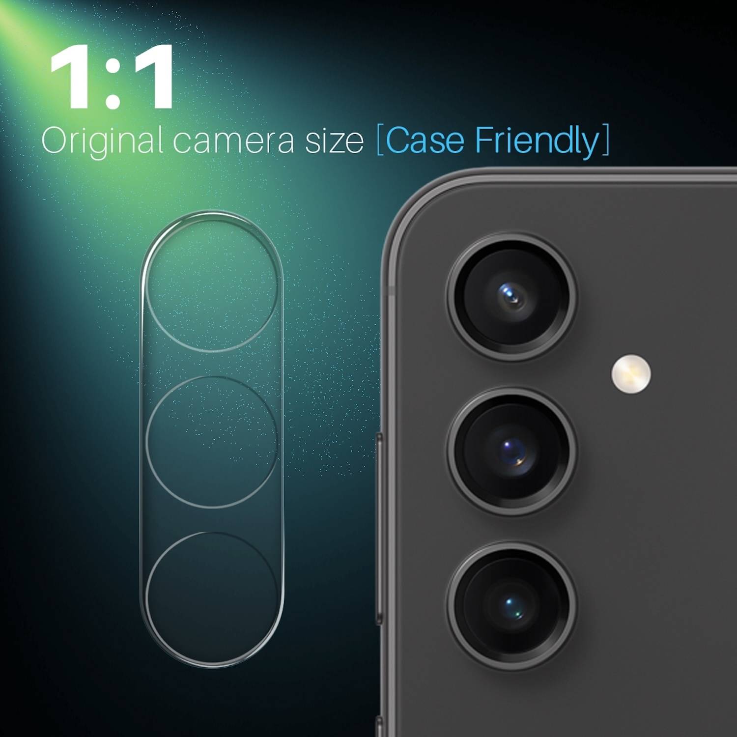 Für Samsung Galaxy S23 FE Schutz Hart Glas 9H Kamera Komplettschutz Transparent
