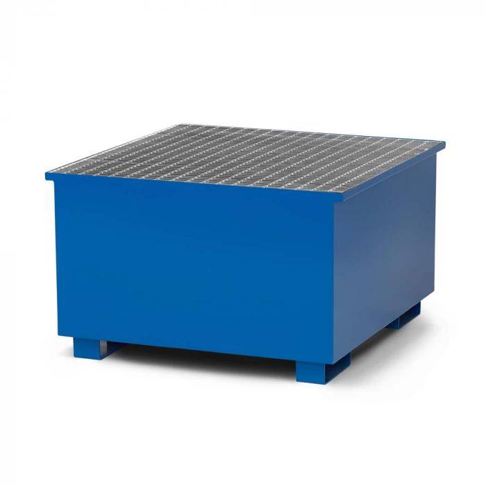 Auffangwannen Typ RTC-1 für IBC aus Stahl - für 1000 Liter IBC - ohne Abfüllbock Typ RAB - Farbe RAL 5010 enzianblau