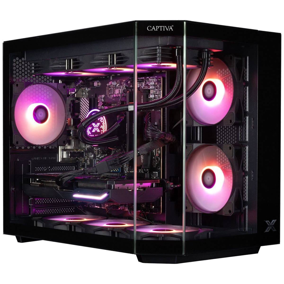 Captiva PC Highend Gaming R90-031 (Ryzen 7 5700X/RTX5070 12GB GDDR7/SSD 1TB/32GB/WLAN/Windows 11 Home 64-bit)