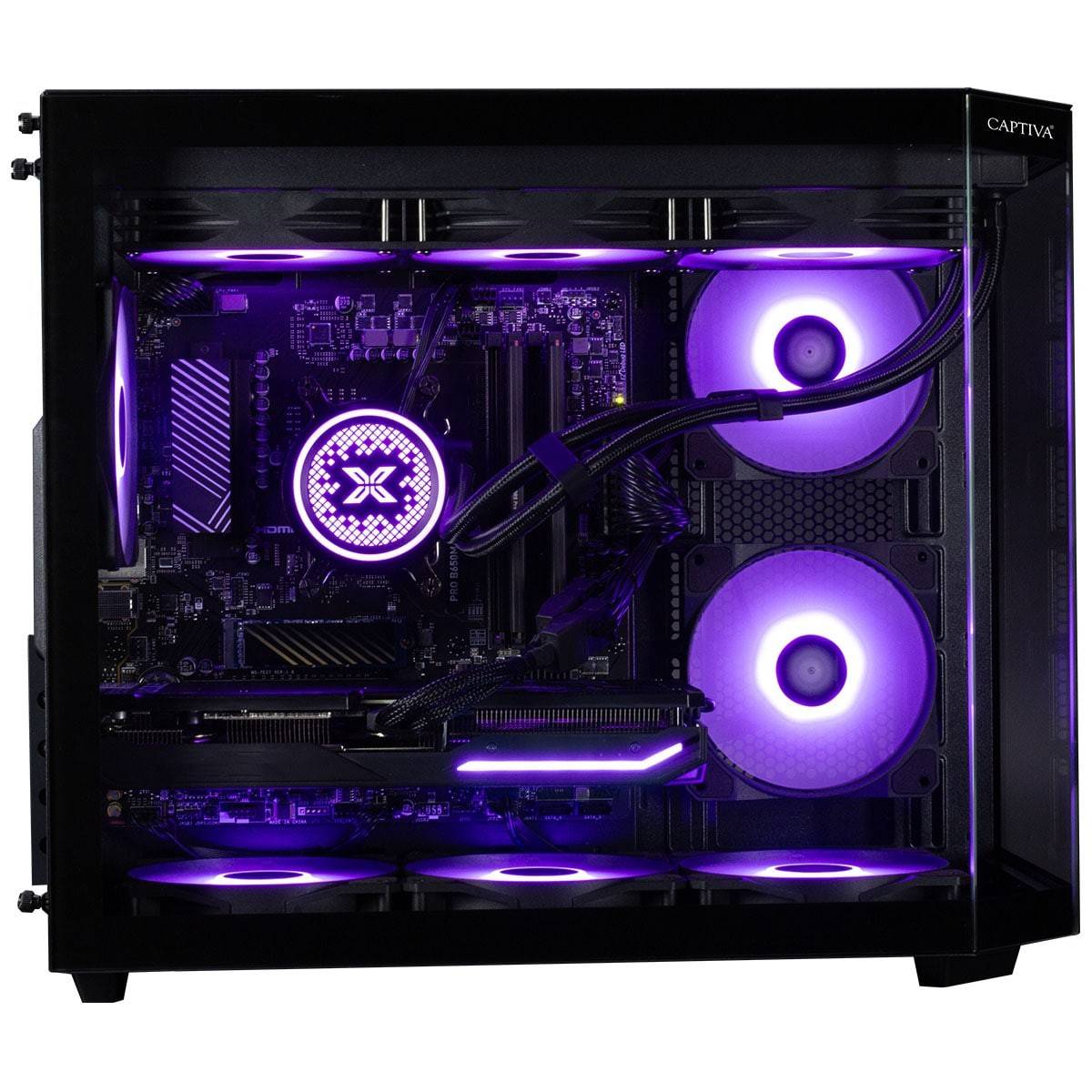 Captiva PC Highend Gaming R90-031 (Ryzen 7 5700X/RTX5070 12GB GDDR7/SSD 1TB/32GB/WLAN/Windows 11 Home 64-bit)