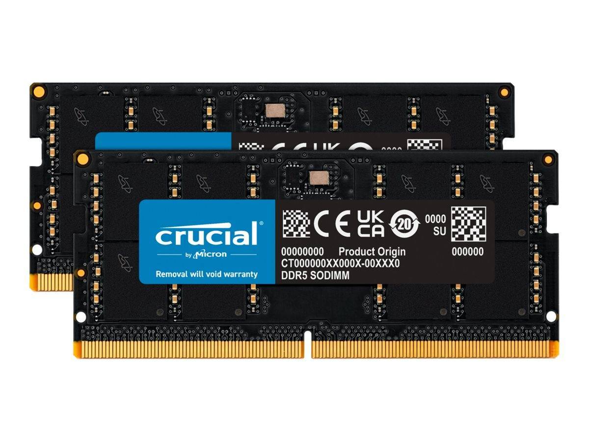 SO DDR5 96GB PC 5600 CL46 KIT (2x48GB) Crucial intern retail Multimedia-Technik Speichermodule