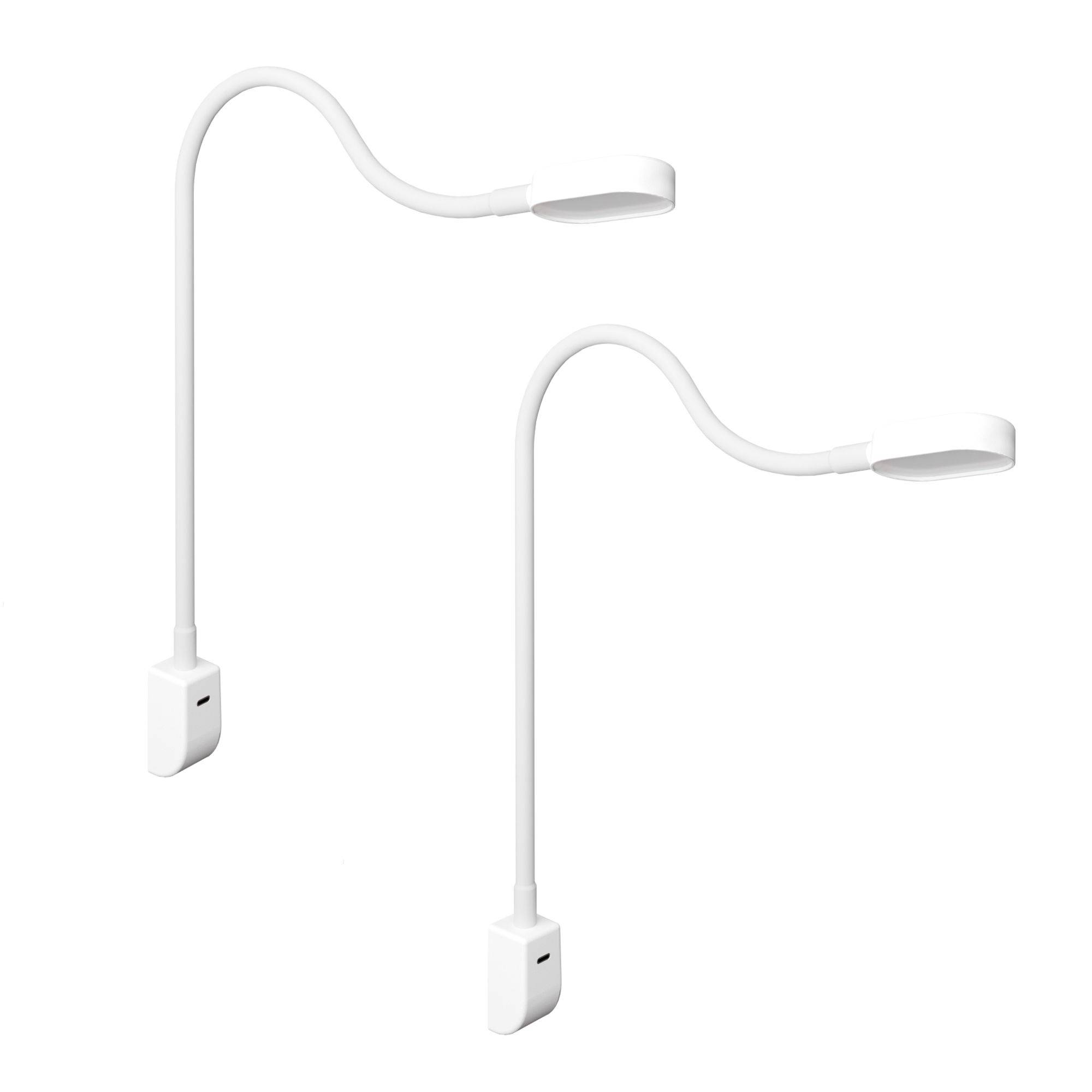 kalb | Ilios LED-Bettleuchte / Leseleuchte mit USB-C, Wand- und Winkelmontage, Flexibler Arm, dimmbar, warmweiß 3000k