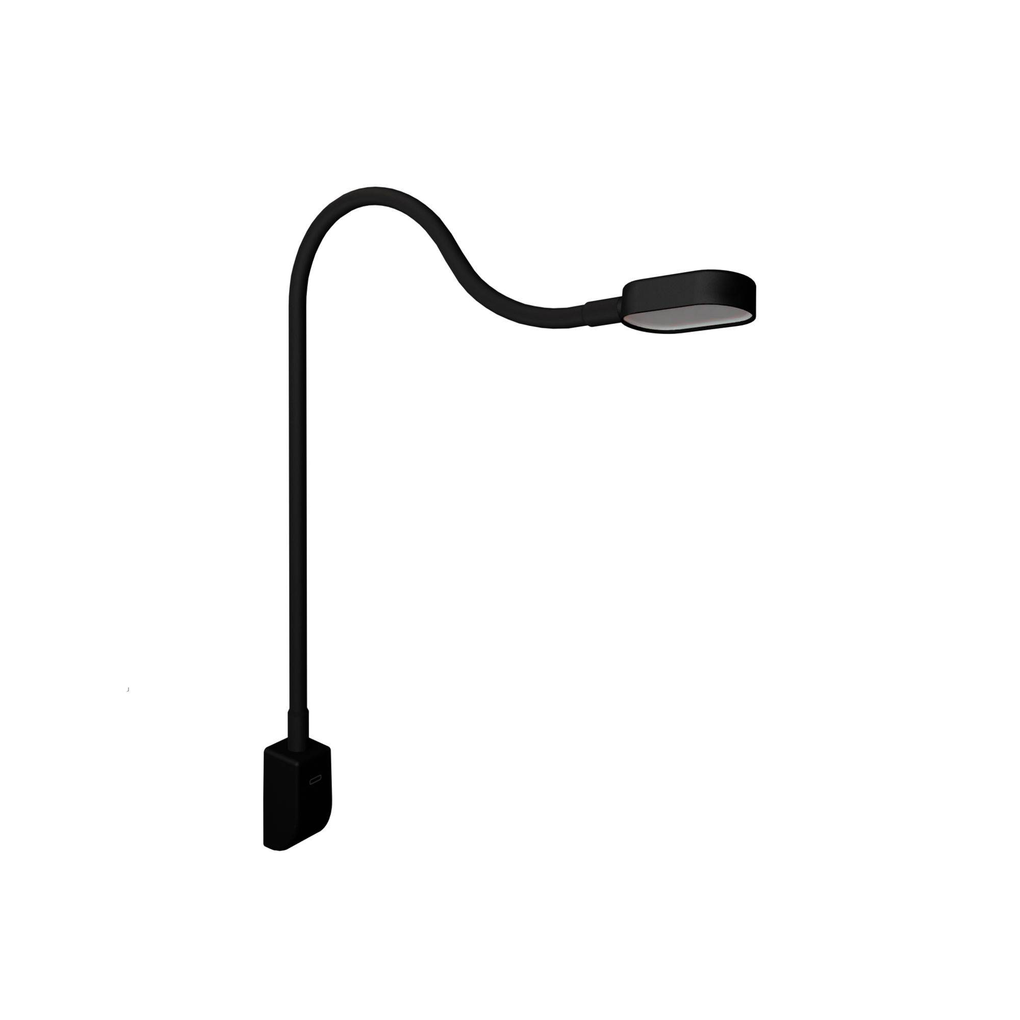 kalb | Ilios LED-Bettleuchte / Leseleuchte mit USB-C, Wand- und Winkelmontage, Flexibler Arm, dimmbar, warmweiß 3000k
