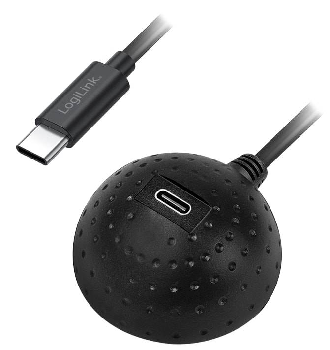LOGILINK USB-C Kabel CU0099 USB-C/M zu USB-C/F Docking-Ball 1,5m