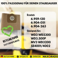 30 Staubsaugerbeutel für Kärcher WD3 MV3 6.959-130 WD3300 A2201 2204 2504 2554 2251 2604 WD3P MV3P Staubsauger Zubehör Ersatzteile Beutel Tüten Pa 30 Staubsaugerbeutel für Kärcher WD3 MV3 6.959-130 WD3300 A2201 2204 2504 2554 2251 2604 WD3P MV3P Staubsauger Zubehör Ersatzteile Beutel Tüten Pa