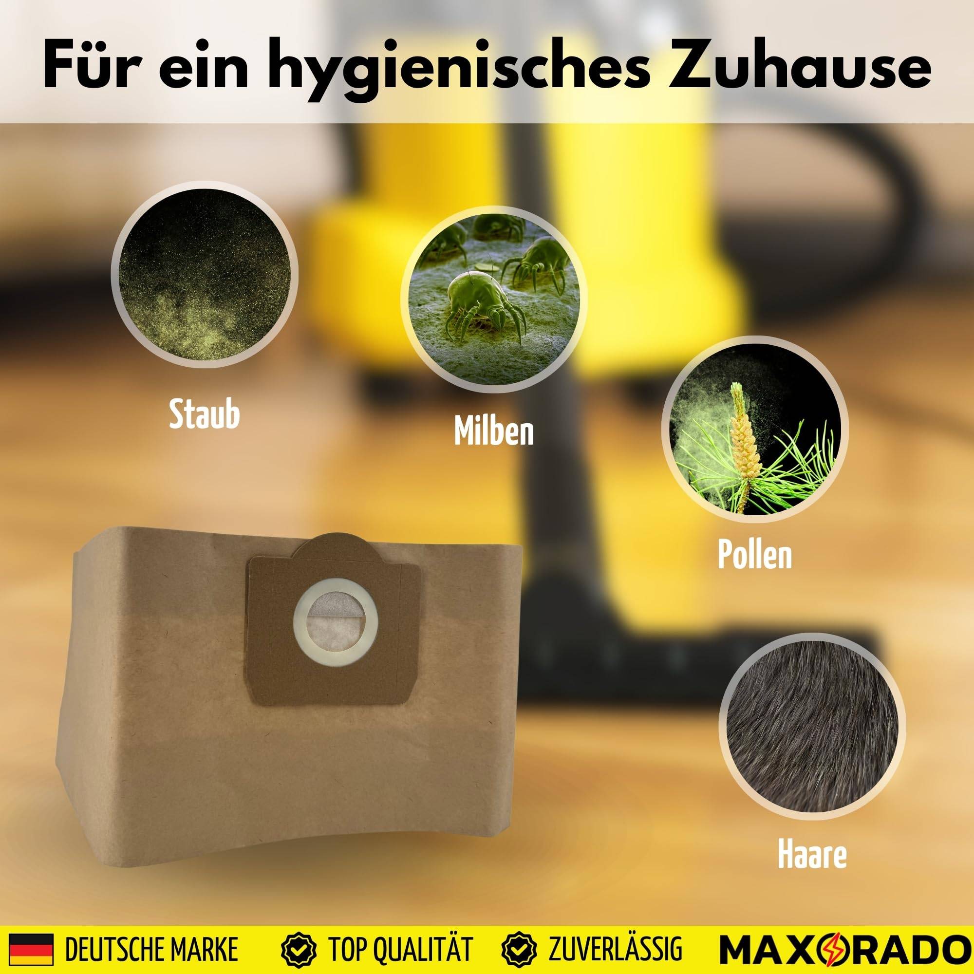 30 Staubsaugerbeutel für Kärcher WD3 MV3 6.959-130 WD3300 A2201 2204 2504 2554 2251 2604 WD3P MV3P Staubsauger Zubehör Ersatzteile Beutel Tüten Pa