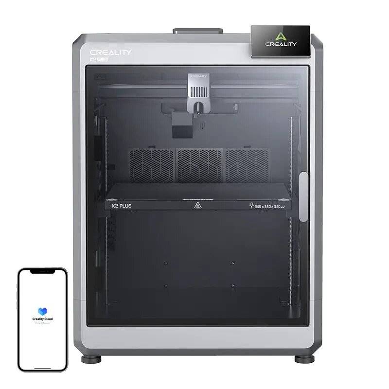 Creality K2 Plus FDM 3D-Drucker, 350x350x350mm Bauraum, 600mm/s, AI-Kameras, beheizte Kamm