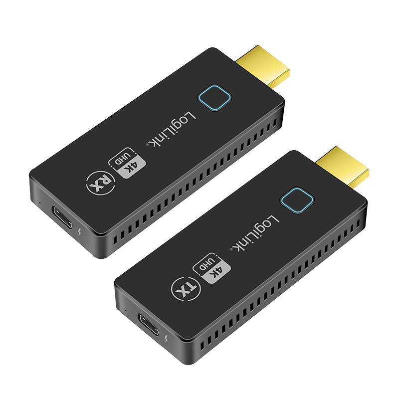 LogiLink HDW0102, 3840 x 2160 Pixel, AV-Sender &amp; -Empfänger, 30 m, Verkabelt &amp; Kabellos, Schwarz, HDCP