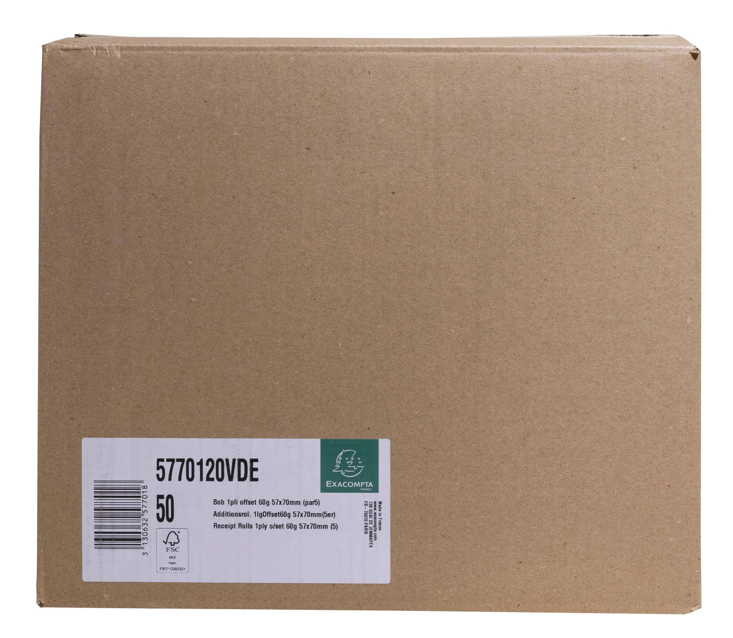 Exacompta 5770120VDE 50x Additionsr 1lgOffset60g 57x70 per 5