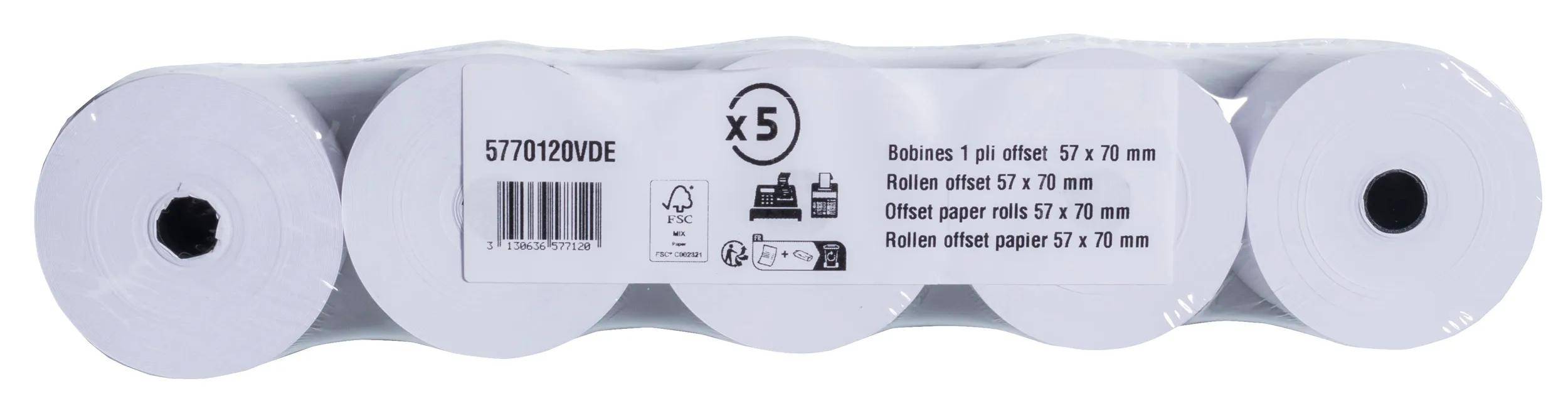 Exacompta 5770120VDE 50x Additionsr 1lgOffset60g 57x70 per 5