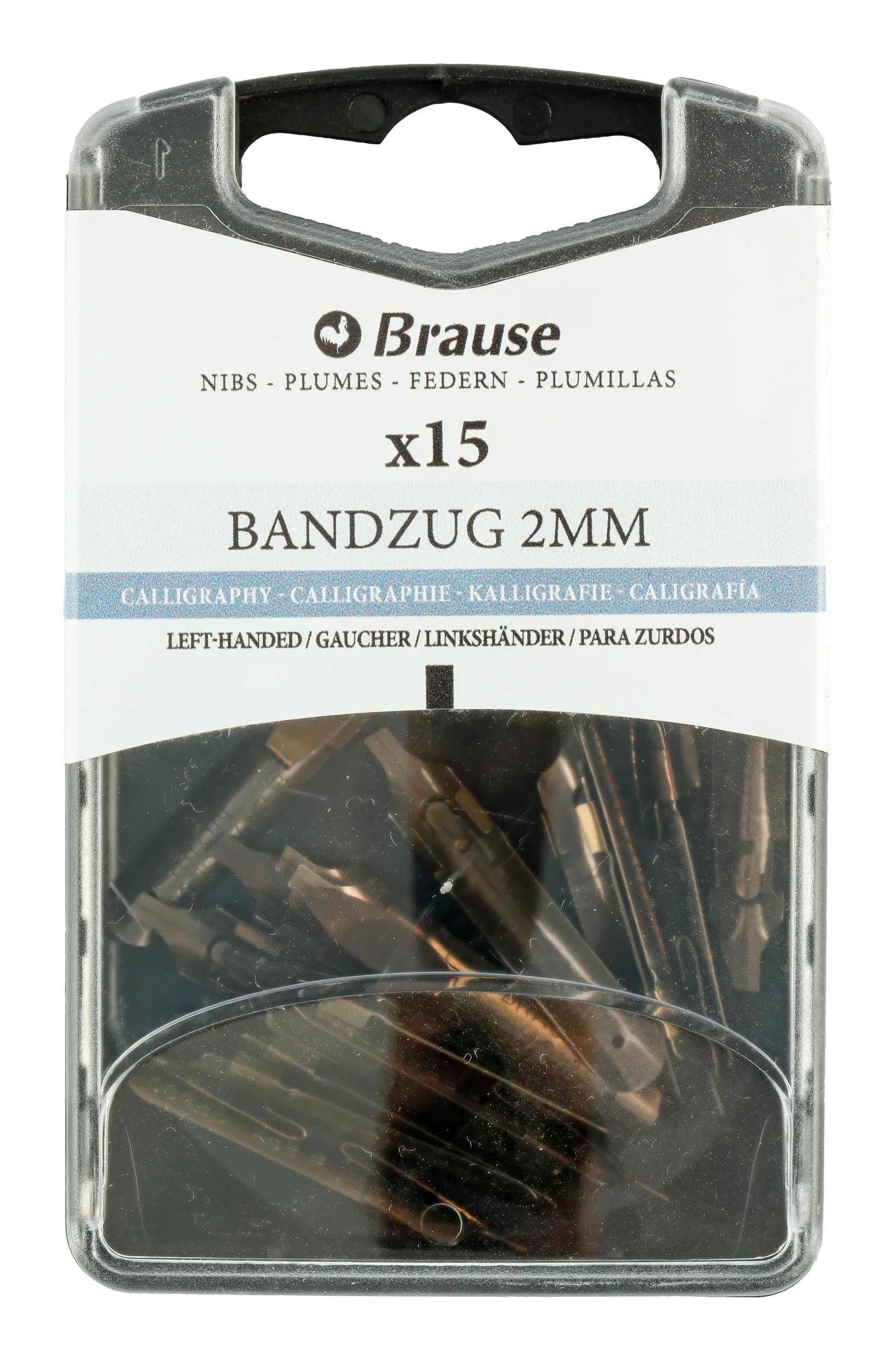 Brause Schachtel mit 15 Bandzugfedern für Linkshänder 158520B