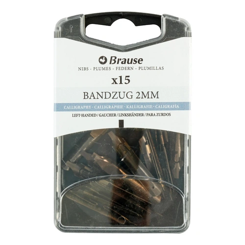 Brause Schachtel mit 15 Bandzugfedern für Linkshänder 158520B Brause Schachtel mit 15 Bandzugfedern für Linkshänder 158520B