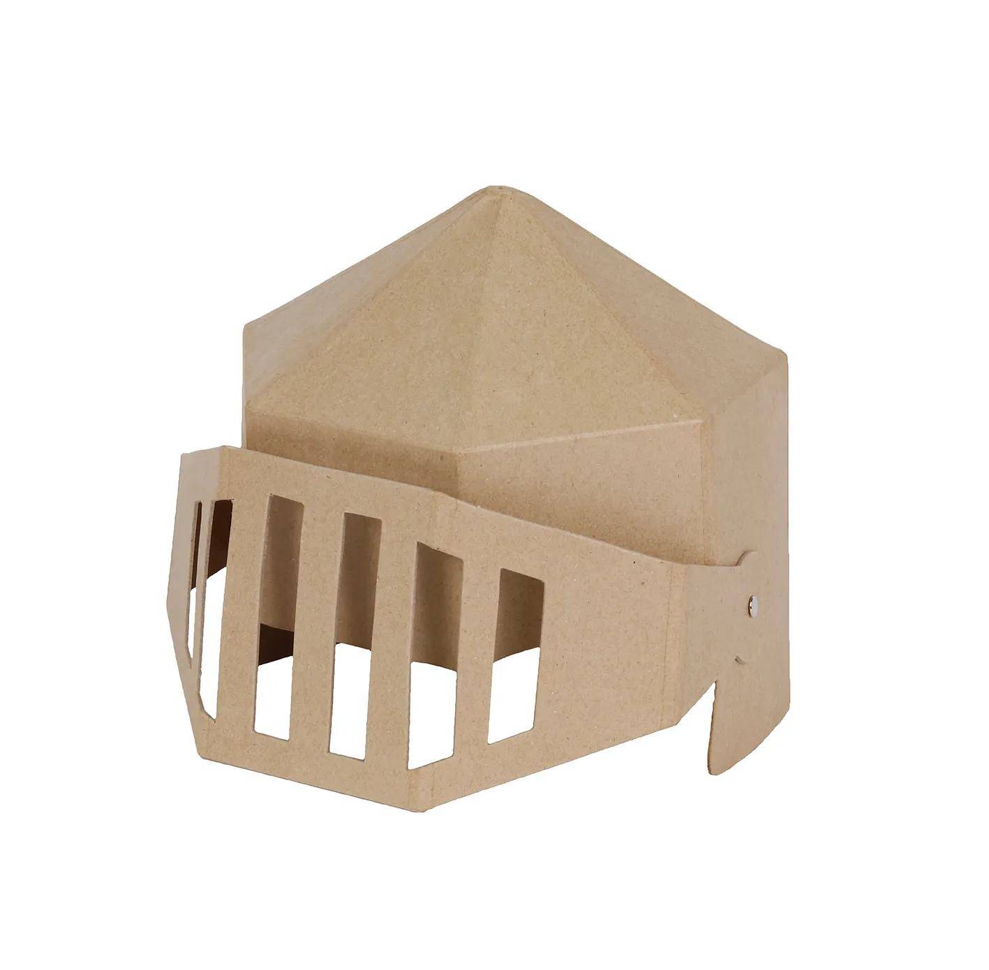 Décopatch Braunes Pappmaché, Ritterhelm für Kinder 24x25x20cm Kartonbraun AC883C