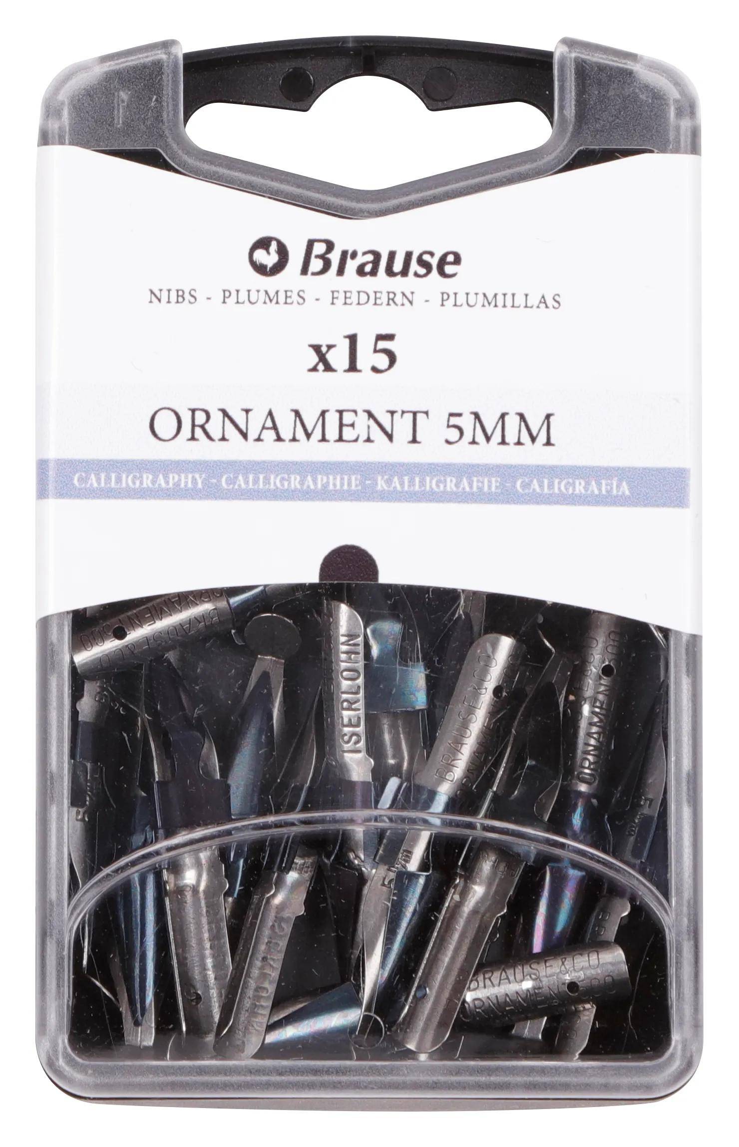 Brause Schachtel mit 15 Ornamentfedern 152050B