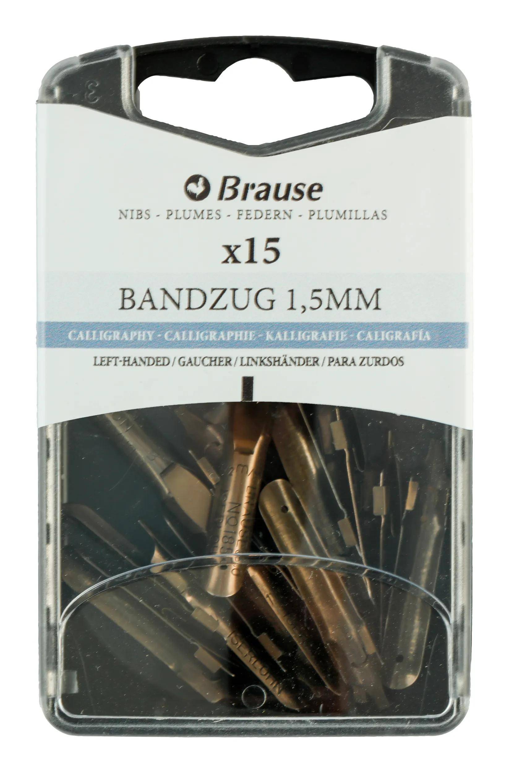 Brause Schachtel mit 15 Bandzugfedern für Linkshänder 158515B