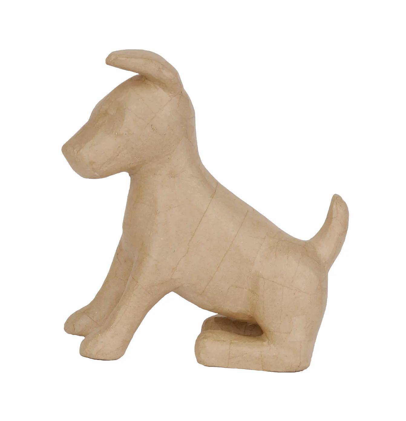 Décopatch Braunes Pappmaché, Hund 35 cm - Kartonbraun LA026C