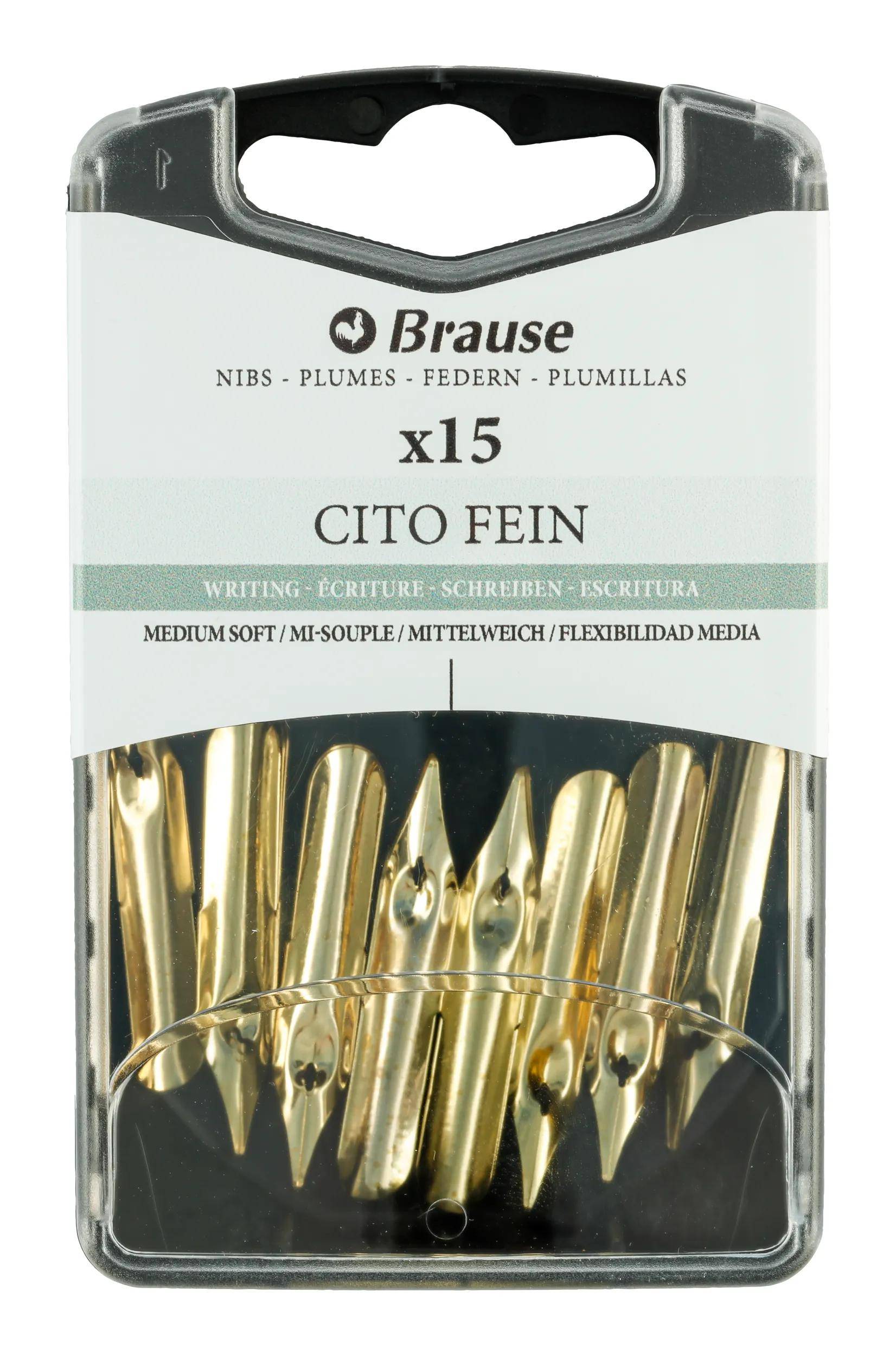 Brause Schachtel mit 15 Federn Cito fein 150046B