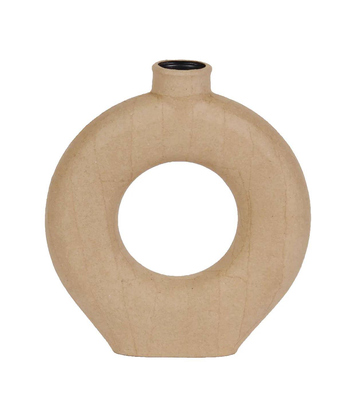 Décopatch Braunes Pappmaché, Ringvase, wasserdicht - Kartonbraun HD071C