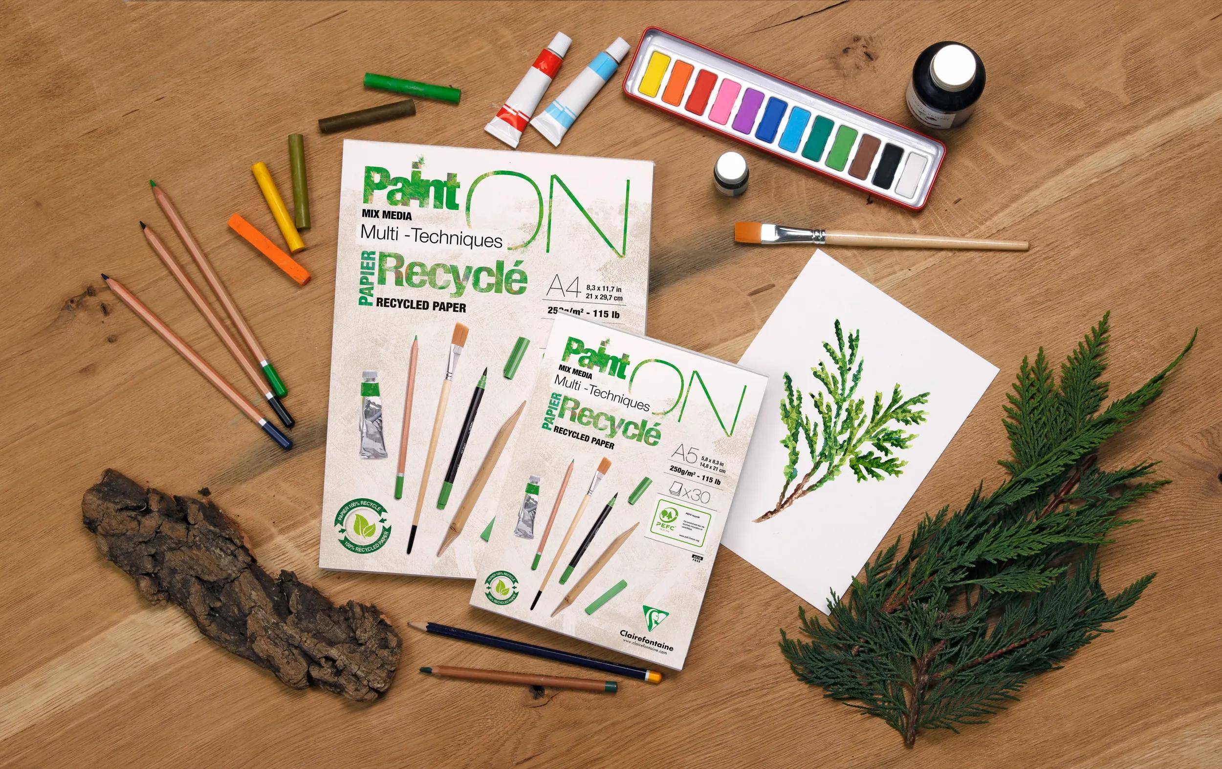 Clairefontaine PaintON RC Block A2 kopfseitig geleimt 30 Blatt weiß 975743C