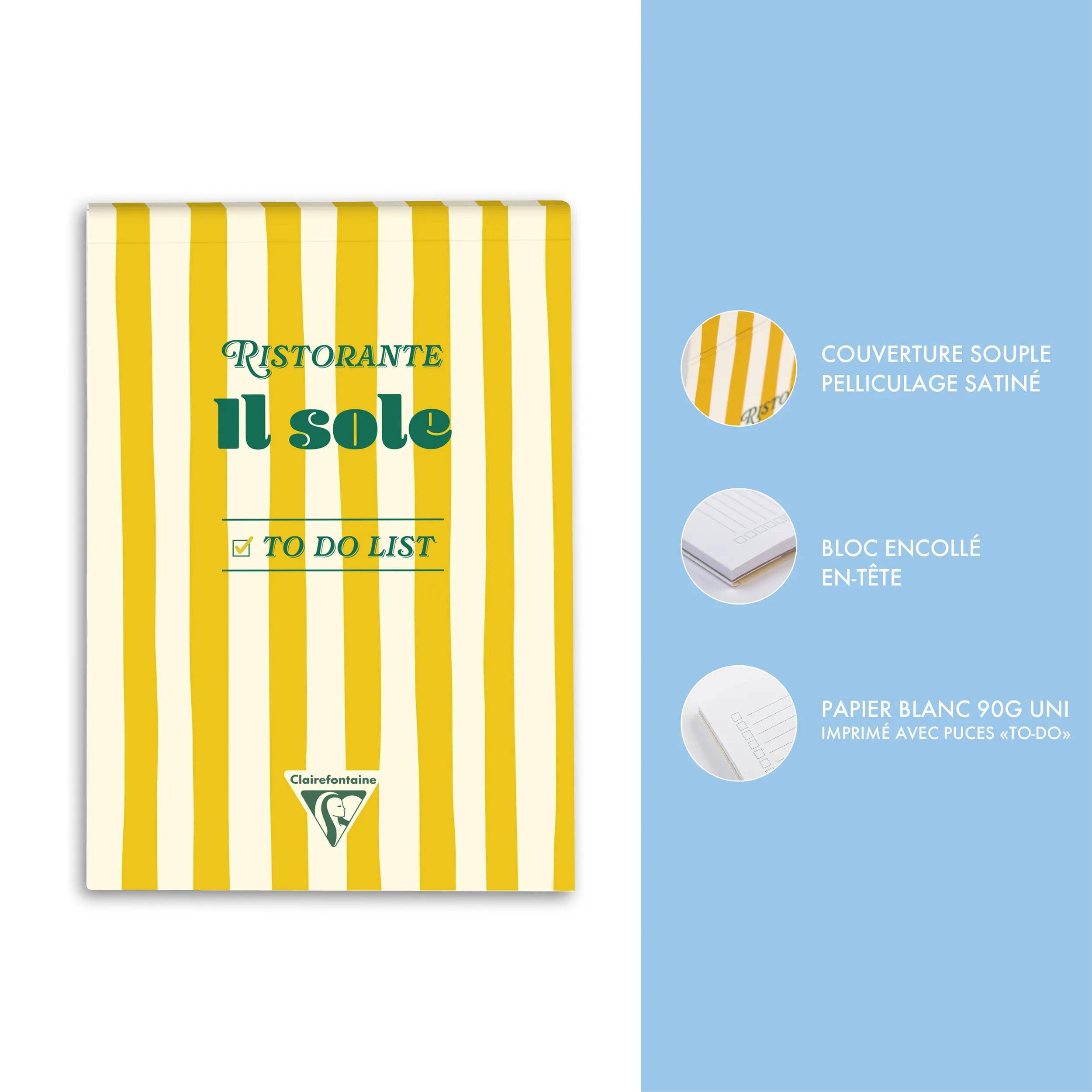 Clairefontaine 5x A5 Block 14,8 x 21 cm to do list, 52 bedruckt 116270C