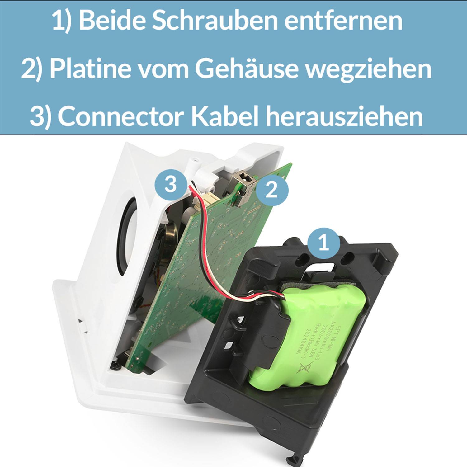 Wicked Chili Ersatzakku 3x Akku für Toniebox, 50AA5S Pro Series Ersatz-Akku Batterie für original Tonies Musikbox (inkl. Moosgummi Klebepad, 2.200