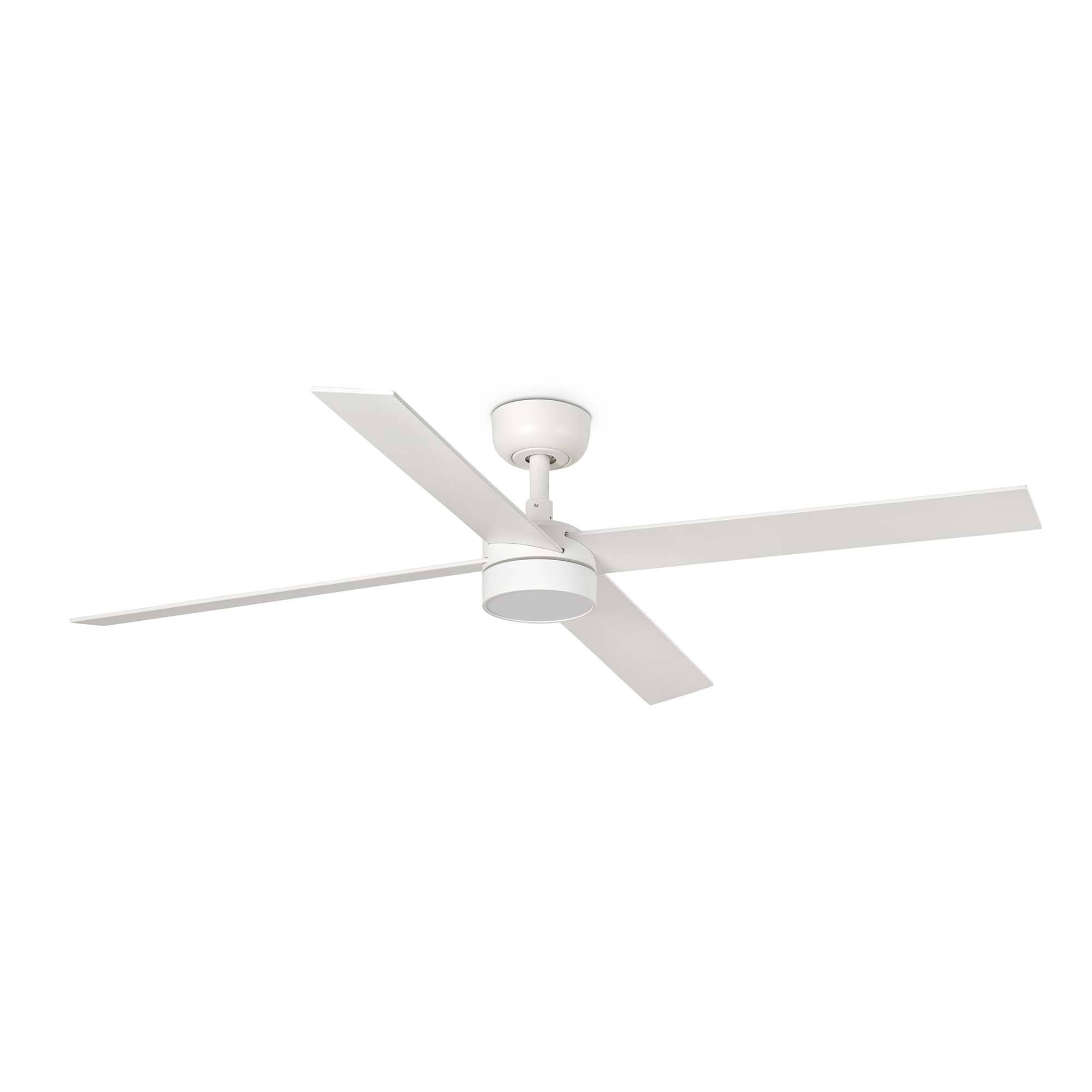 DC Deckenventilator Rudder L-4 Weiß mit LED & Fernbedienung