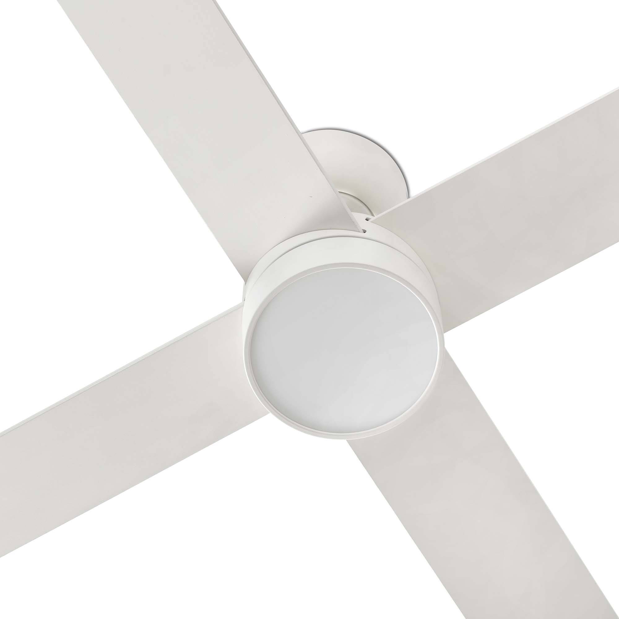 DC Deckenventilator Rudder L-4 Weiß mit LED