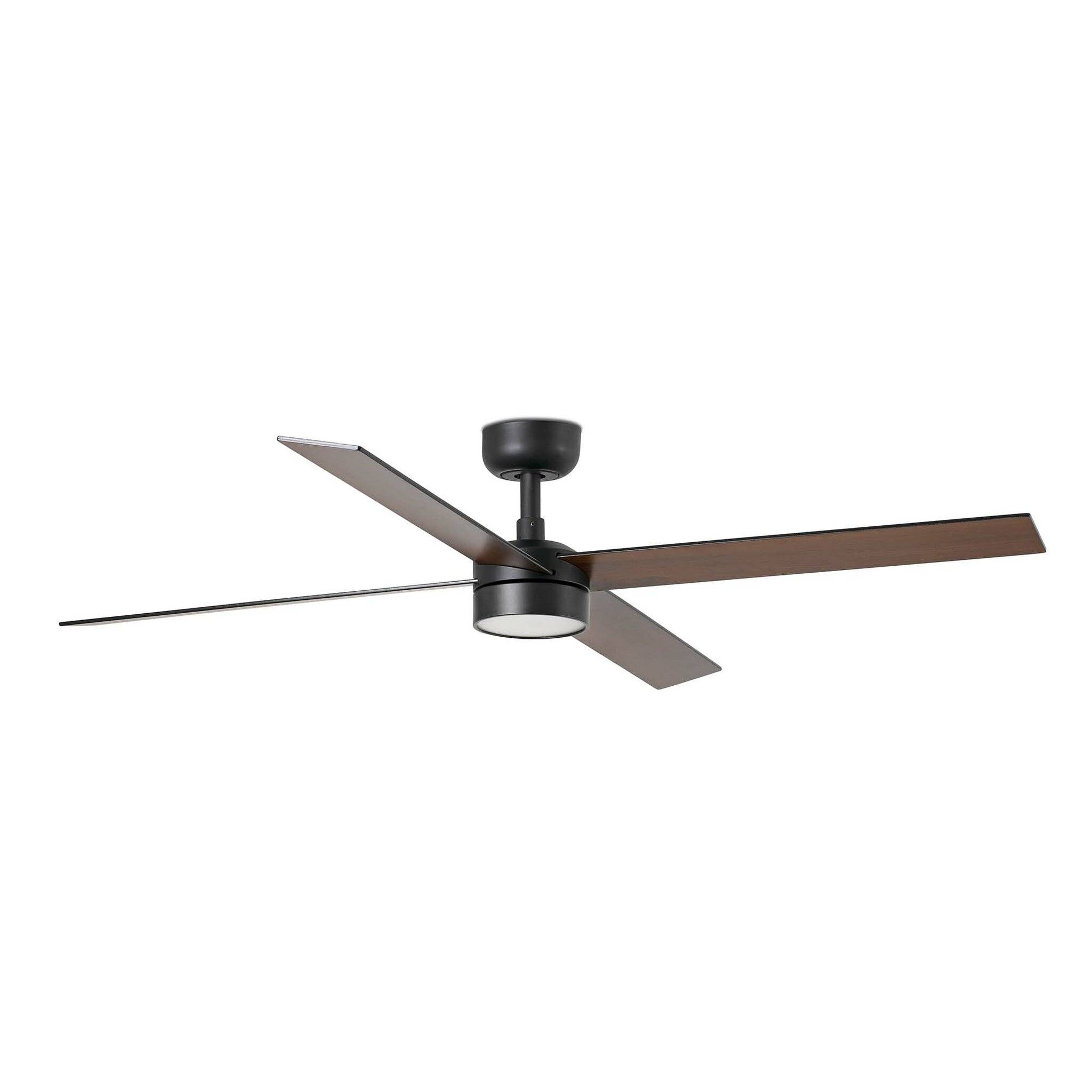 DC Deckenventilator Rudder L-4 Schwarz mit LED