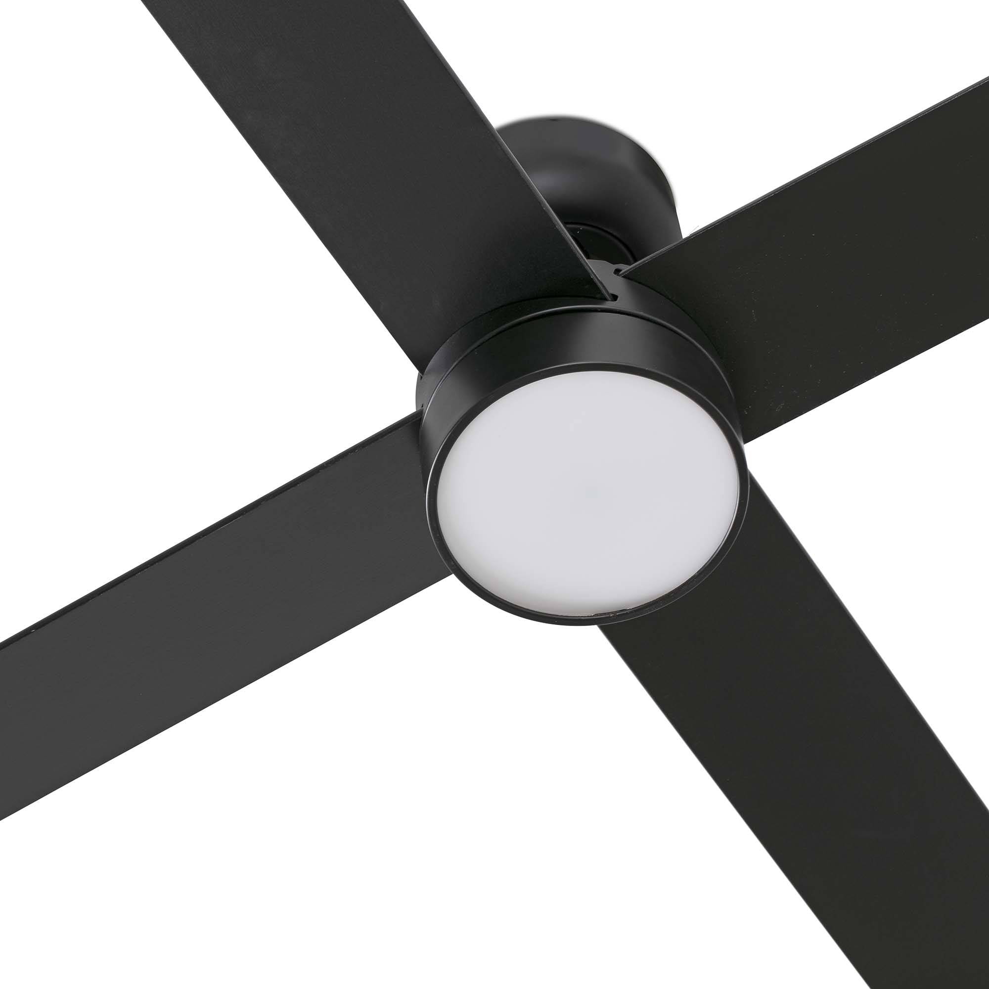 DC Deckenventilator Rudder L-4 Schwarz mit LED