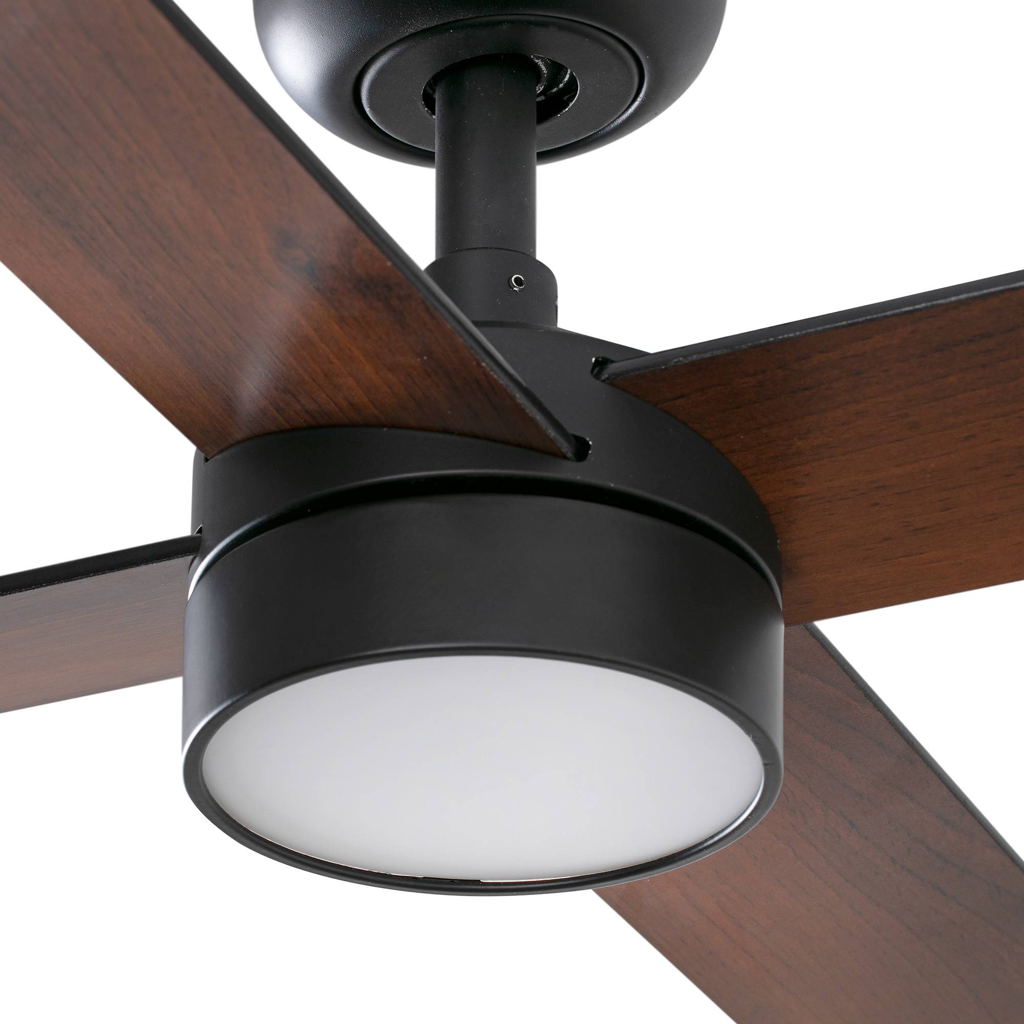 DC Deckenventilator Rudder L-4 Schwarz mit LED