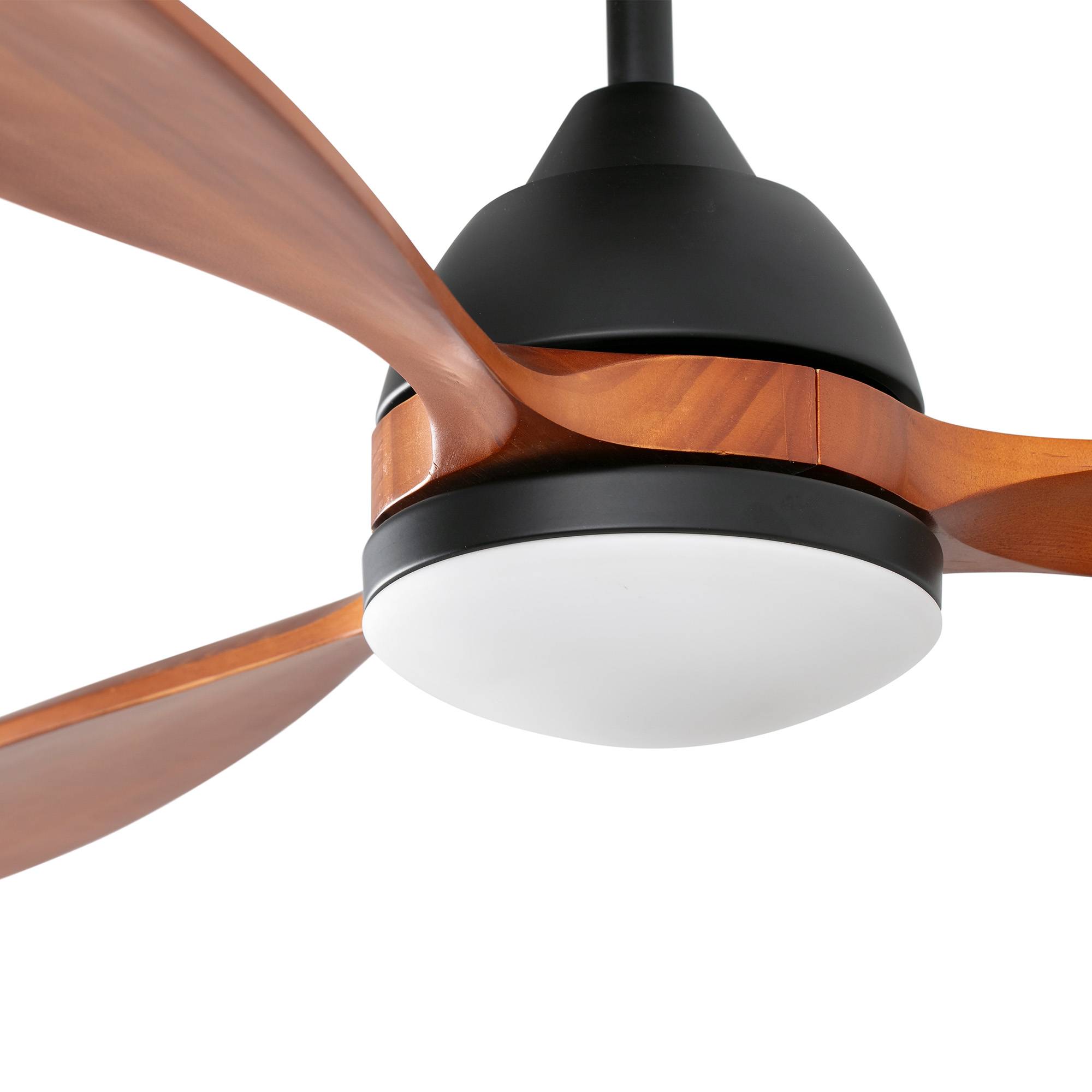 DC Deckenventilator Poros Schwarz 132 cm mit LED