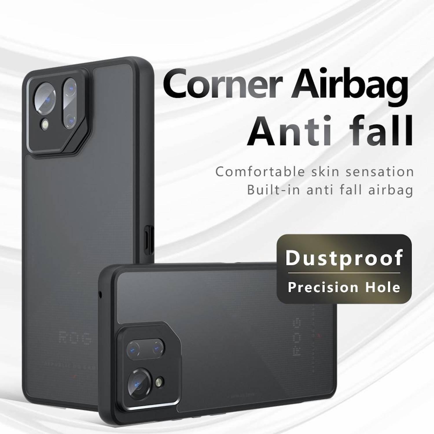 Für Asus ROG Phone 9 / 9 Pro Armor Design TPU PC Hybrid Schutz Hülle Transparent