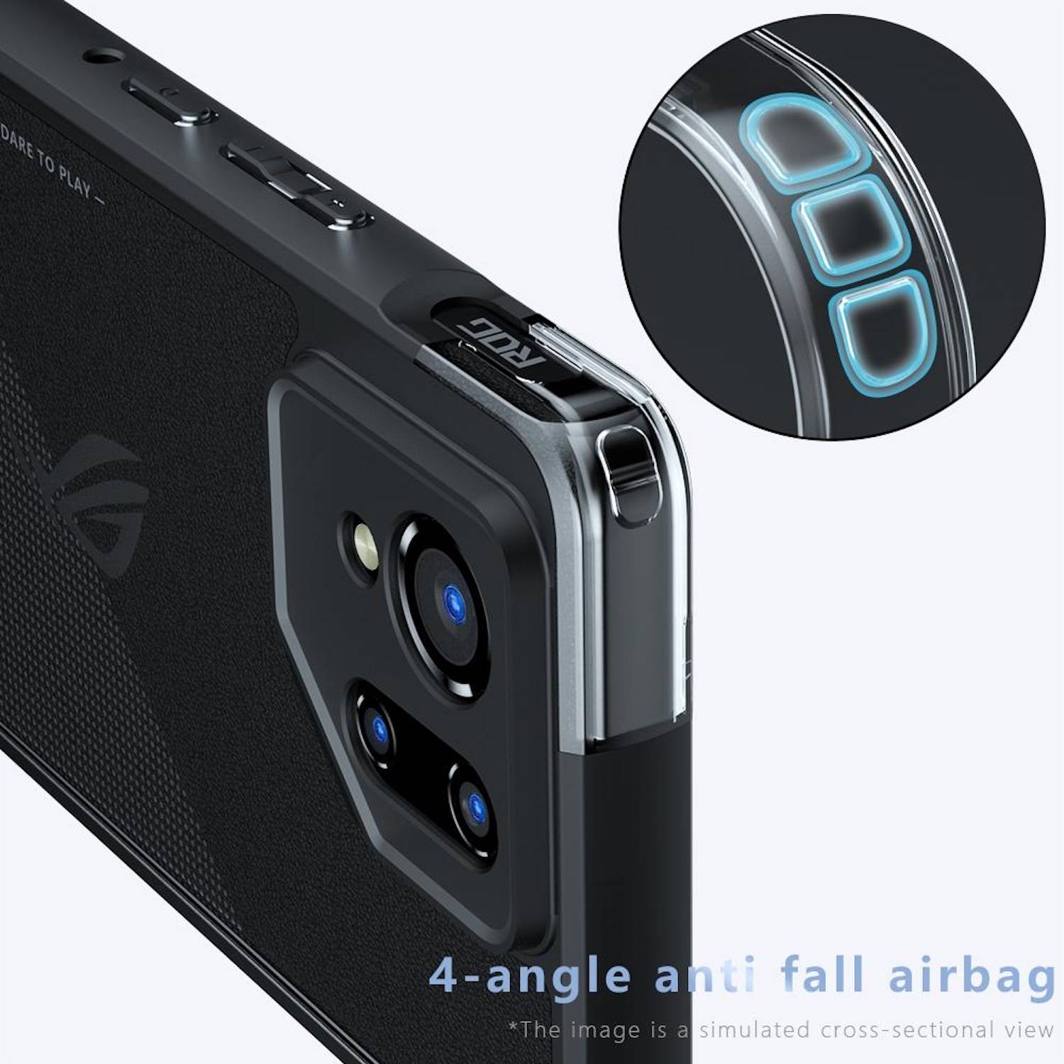 Für Asus ROG Phone 9 / 9 Pro Armor Design TPU PC Hybrid Schutz Hülle Transparent