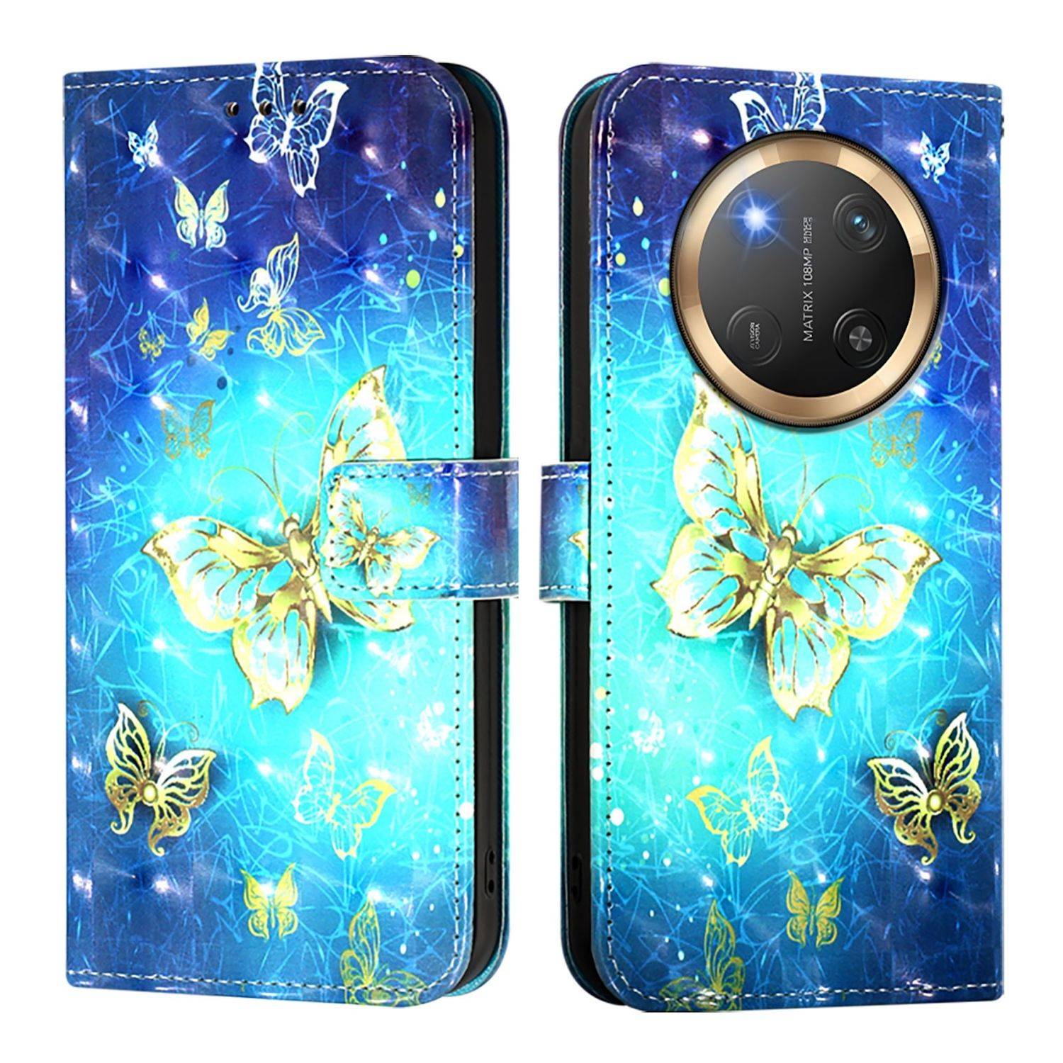 Für Honor Magic 7 Lite / X9c Kunstleder Motiv Design Book Wallet Tasche Hülle