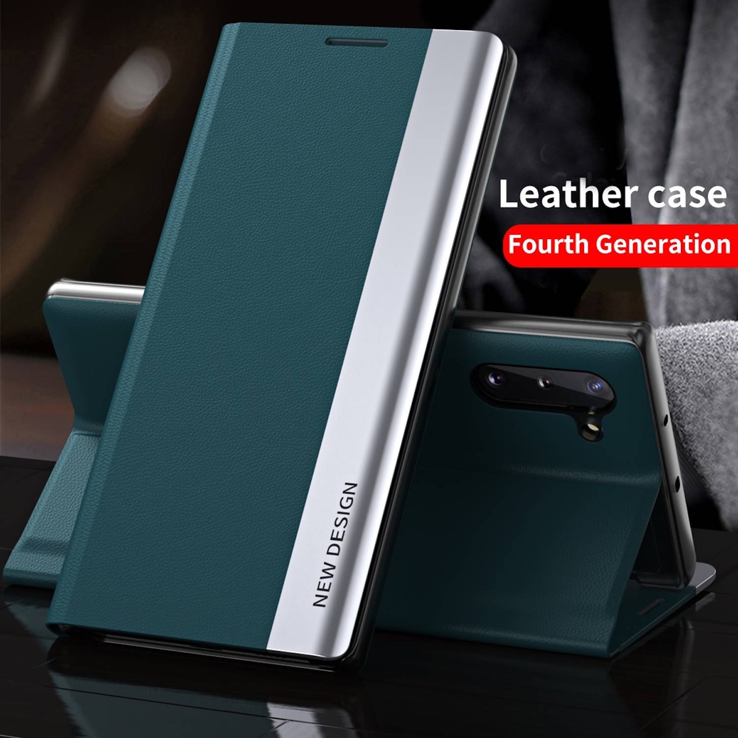 Für Honor Magic 7 Lite / X9c Design Electroplated Flip Kunstleder Cover Hülle Schwarz