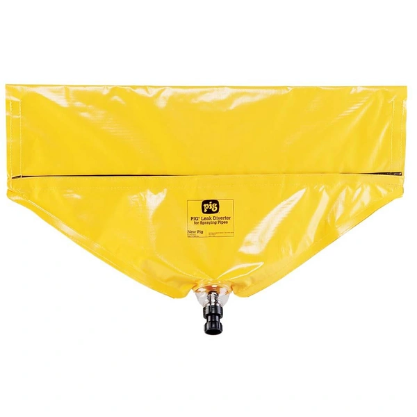 PIG® Leckagen-Umleiter - für Horizontale Rohre - PVC/PE - Gelb - 76 x 47 cm - mit Abflussarmatur - Preis per Stück PIG® Leckagen-Umleiter - für Horizontale Rohre - PVC/PE - Gelb - 76 x 47 cm - mit Abflussarmatur - Preis per Stück