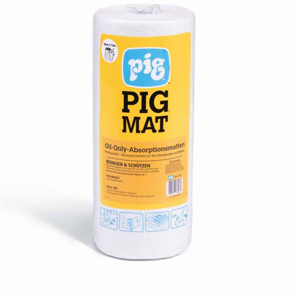 PIG® Oil-Only Bindevlies Rolle - Light Weight - absorbiert 12,5 l/Rolle - Breite 38 cm - Länge 15 m - Preis per Rolle