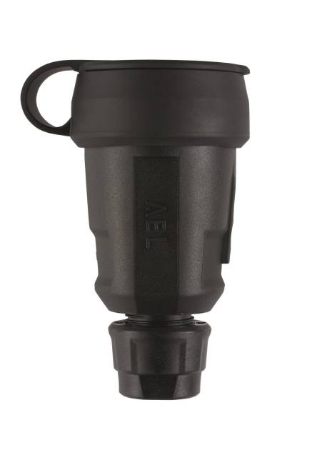 ABL Hightech Kupplung SCHUKO 100000080 Elamid schwarz Manschette IP44 Typ 1580 Install.Baumaterial