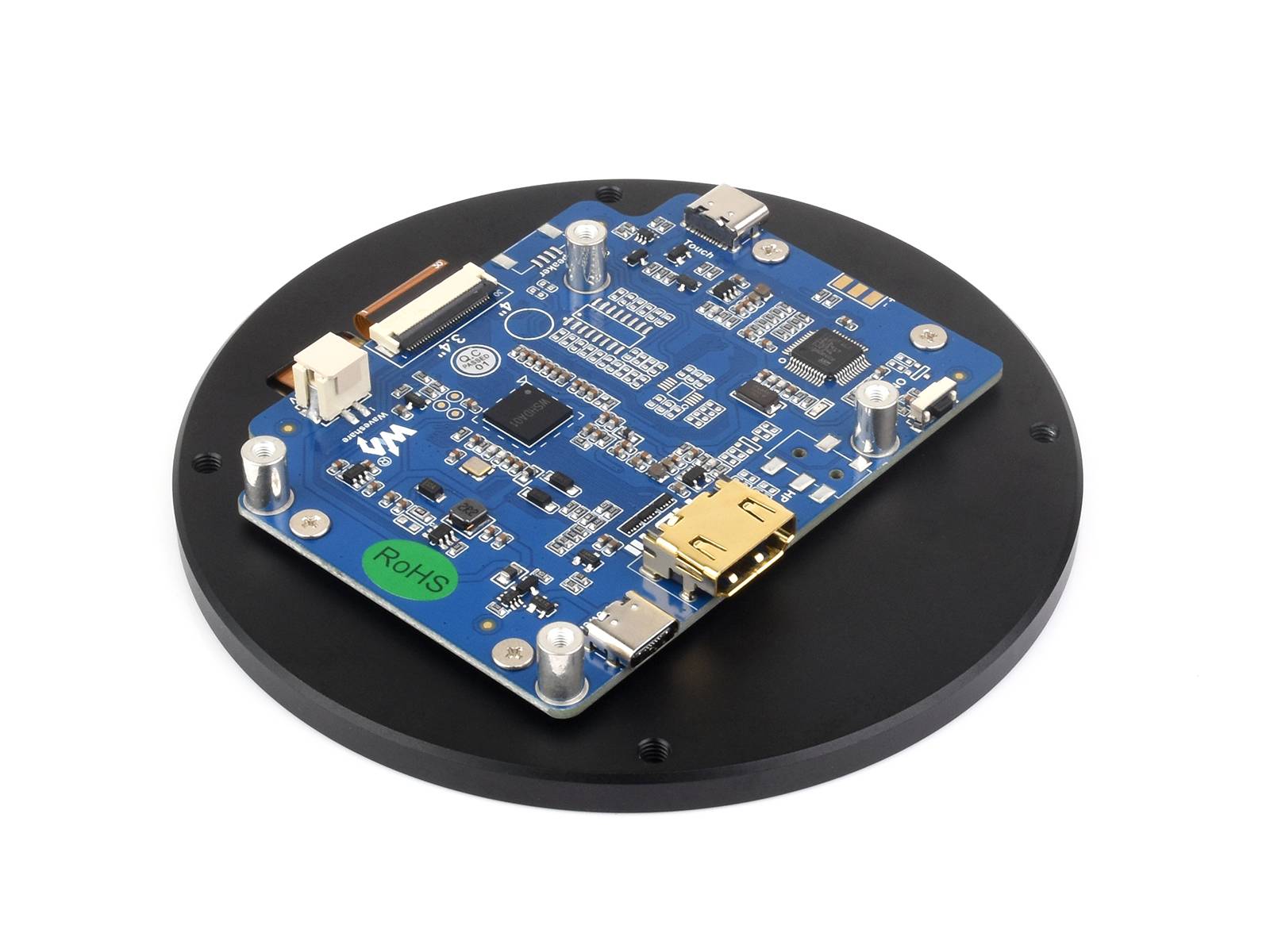 WaveShare 3.4inch HDMI Round Touch Display 800x800 IPS 10-Point Touch
