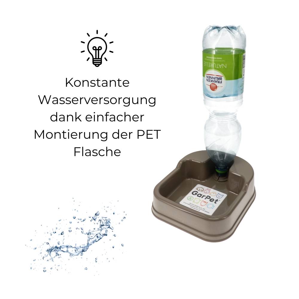 Wasserspender PET Flasche Hunde Katzen Kleintier Wasserautomat Reisetrinknapf Reisenapf Trink Napf für Unterwegs
